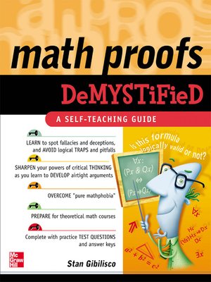 cover image of Math Proofs Demystified
